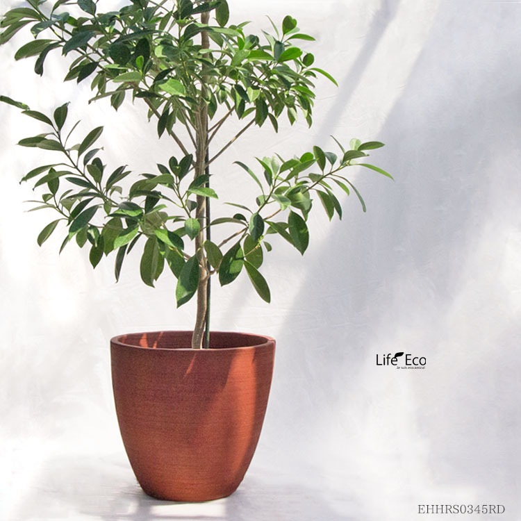 植木鉢 テラコッタ製 大型 レジスト（RESIST） ラウンド レッド（赤） / φ45cm×H41cm（15号）【送料F】