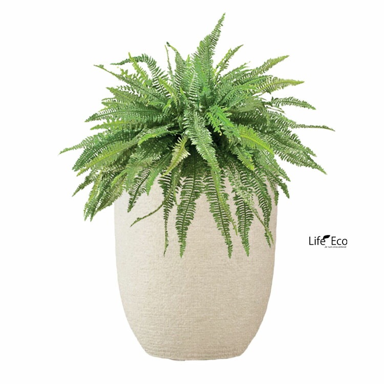 植木鉢 大型 軽量 新素材ポリストーンライト ビアス アルトエッグ ラウンド アイボリー（ホワイト 白）φ31cm×H36.5cm（10号）【送料E】