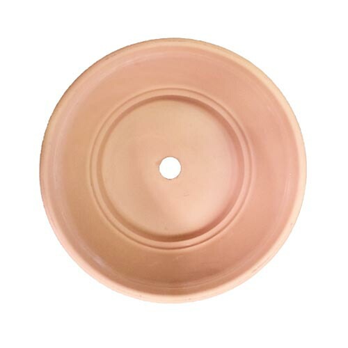 植木鉢 イタリア製 テラコッタ鉢 スムーズボール 32cm 2個入 ホワイトテラコッタ 寄せ植え用 浅鉢【送料F】