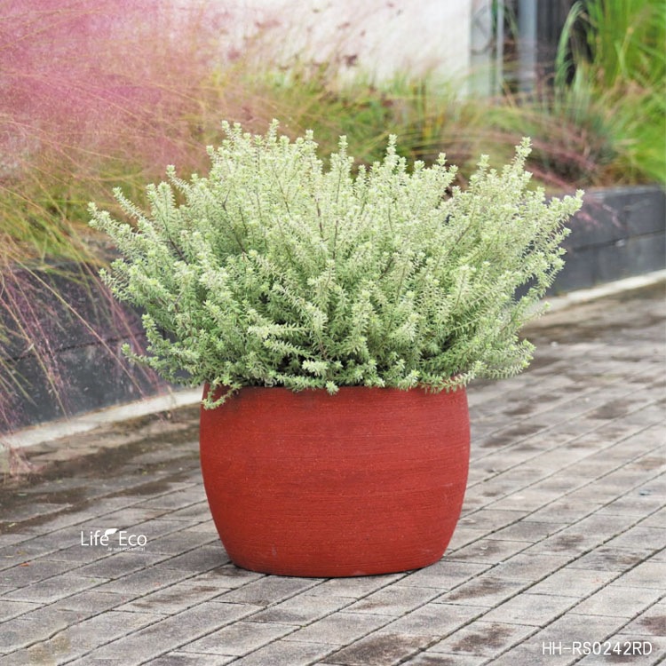 植木鉢 テラコッタ製 大型 レジスト（RESIST） バルーン ダークブラウン（コゲ茶） / φ58cm×H38cm（19号）【パレット配送・送料お見積り】