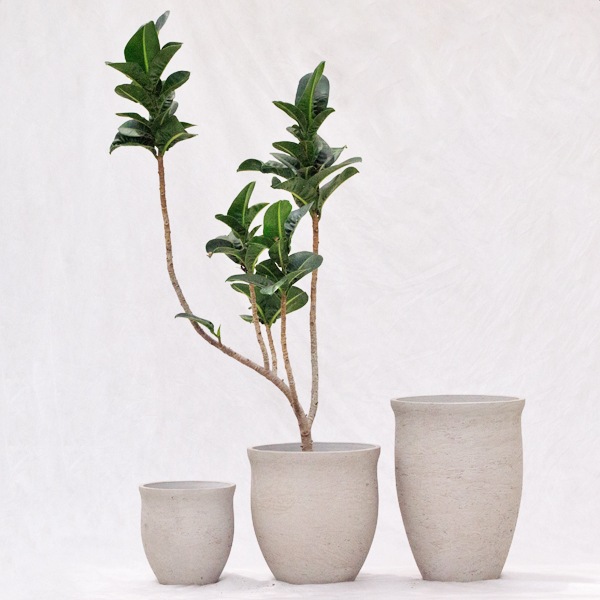 植木鉢【一点限り】RCポット トールカーブ グレーウォッシュ φ27.5cm×H37cm（9号・9寸）【在庫処分品】【送料E】