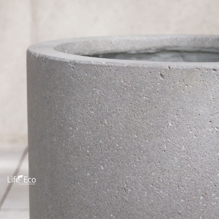 植木鉢 軽量 ファイバーセメント製 コーディル シリンダー グレー（灰）/ φ39×H39cm（13号）【送料E】