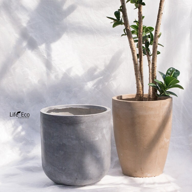 植木鉢 大型 軽量 ファントム ミドル グレー（灰） φ42cm×H52cm（14号）【送料F】