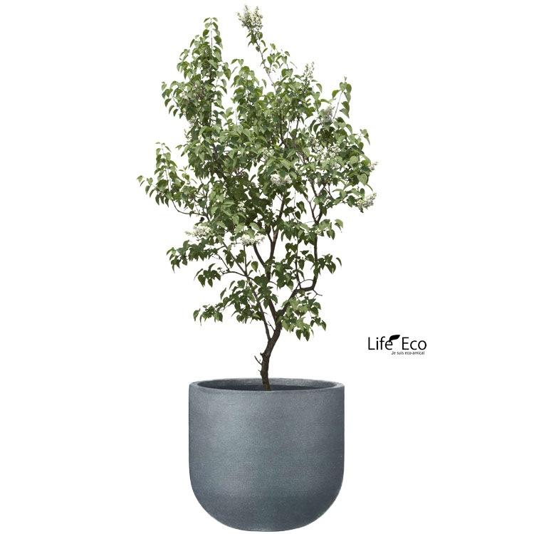 植木鉢 軽量大型 ポリストーンライト製 オプティマス Uポット グレー（ダークグレー）/ φ35cm×H31cm（12号）【送料E】