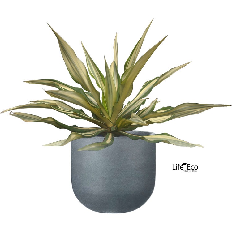 植木鉢 軽量大型 ポリストーンライト製 オプティマス Uポット グレー（ダークグレー）/ φ35cm×H31cm（12号）【送料E】