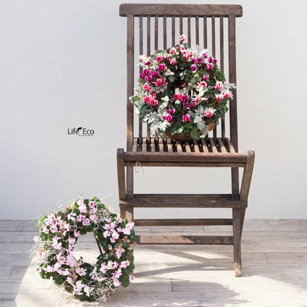 寄せ植え専用 リングバスケット アイアン ココファイバー ホワイト（白