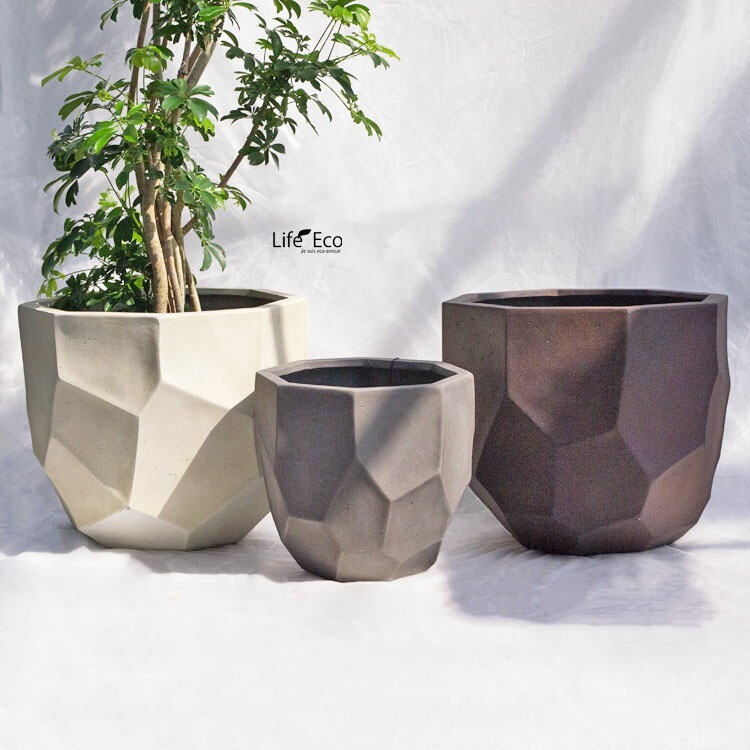 植木鉢 大型 軽量 リッジ ナチュラルコンクリート(グレー)φ47cm(16 植木鉢 大型 軽量 リッジ ナチュラルコンクリート(グレー)φ47cm(16