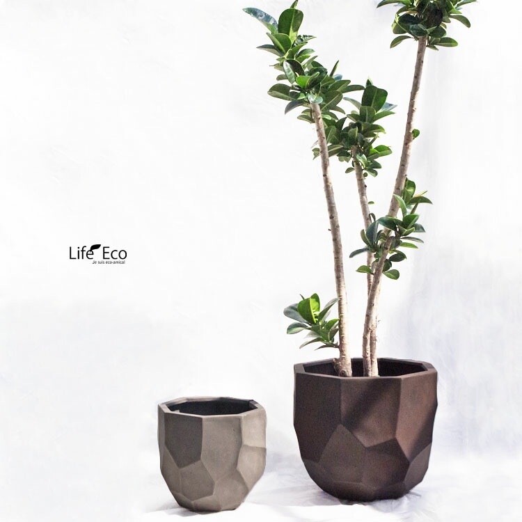 植木鉢 大型 軽量 リッジ ラスティアイアン（ブラウン）/ φ47cm×H40cm（16号）【送料F】
