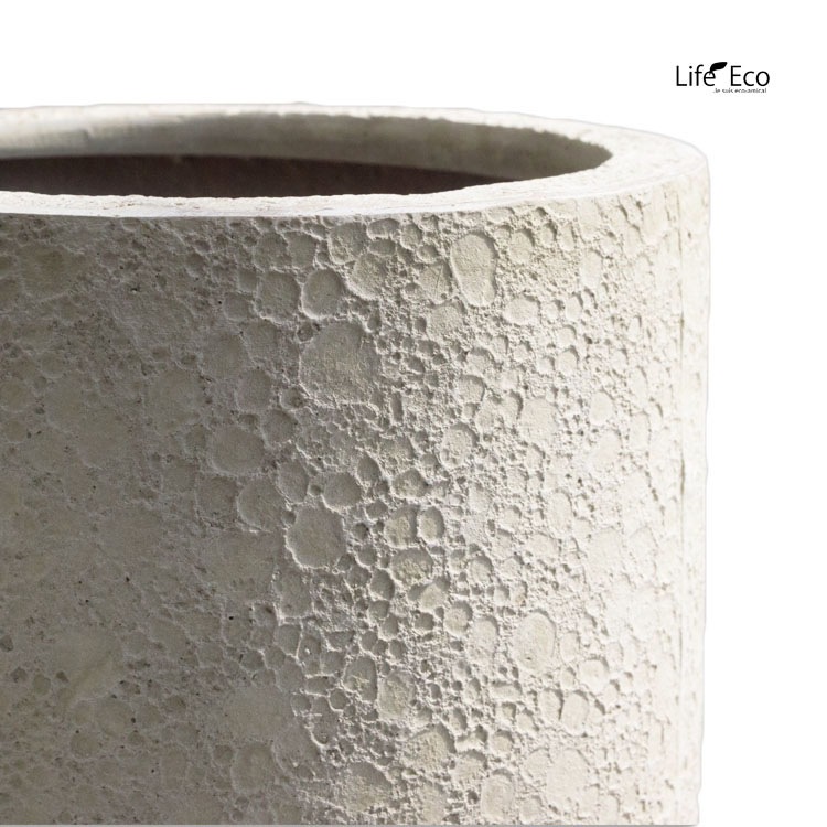 植木鉢 軽量 FRP製 ラヴァライト トールラウンド クリーム（ベージュ） / φ25×H35cm（8号）【送料E】