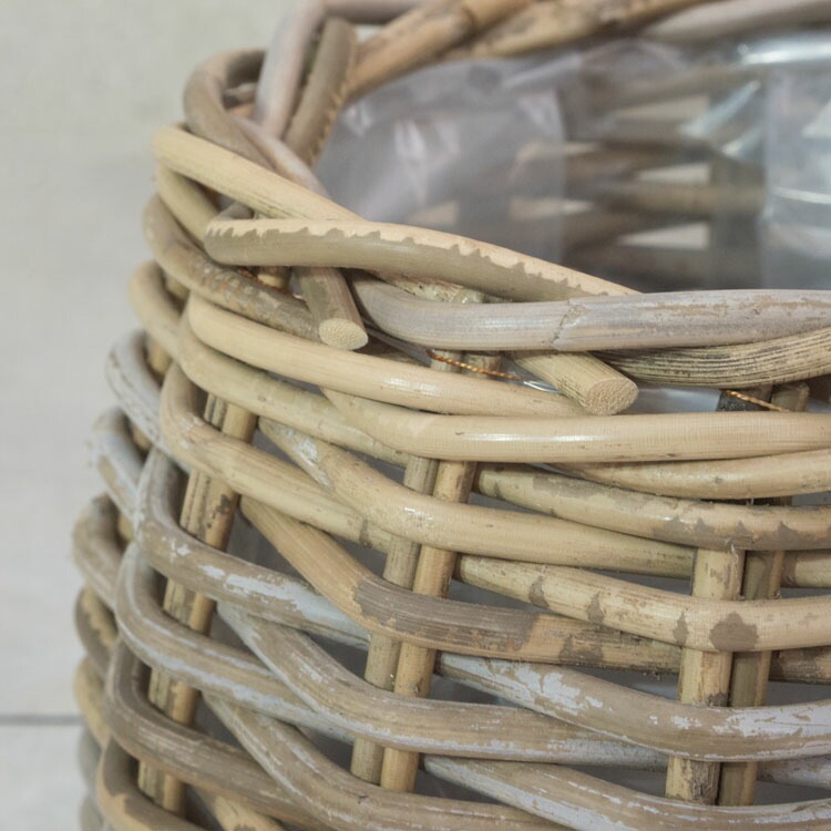 植木鉢カバー【直植可能】 籐カゴ ラタンバスケット モンデリック