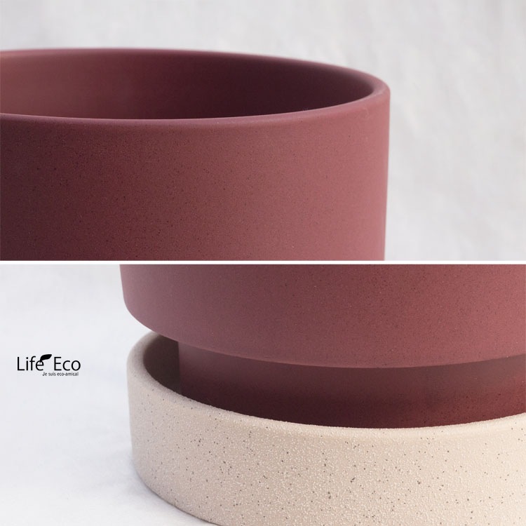 植木鉢 インテリアポット 釉薬陶器製 パラドック ボルドー（レッド・赤） φ18cm×H15.5cm（6号）【送料B】