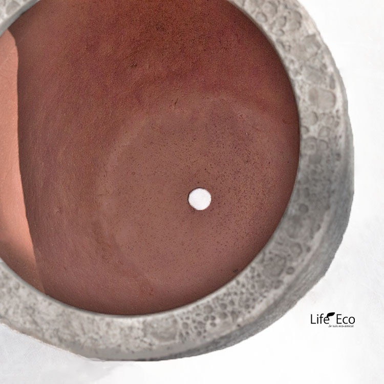 植木鉢 軽量 FRP製 ラヴァライト トールラウンド グレー（灰） / φ25×H35cm（8号）【送料E】