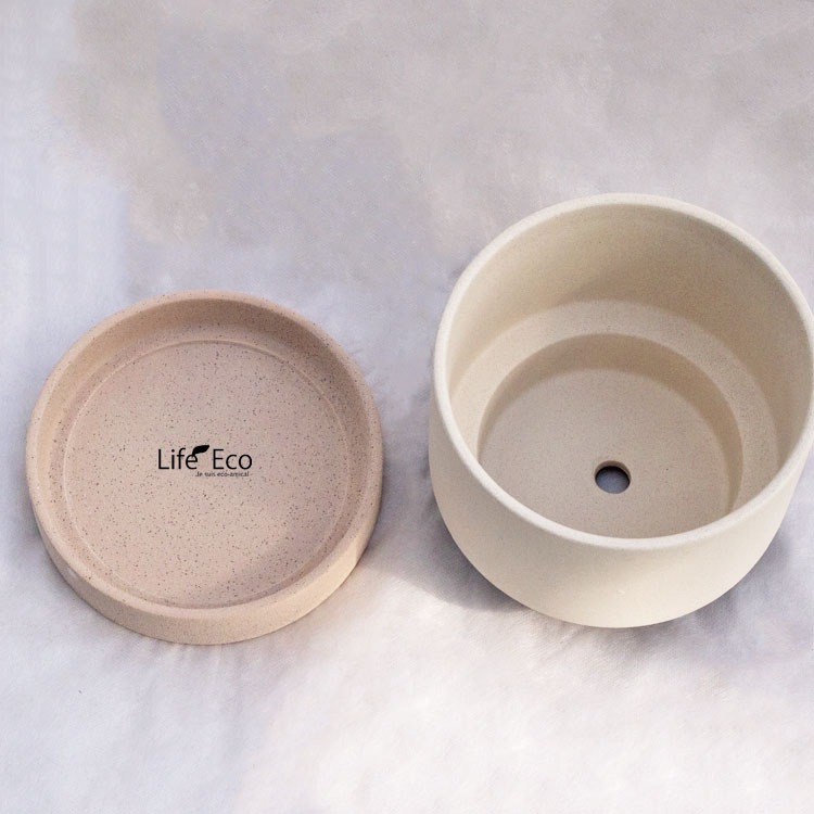 植木鉢 インテリアポット 釉薬陶器製 パラドック ホワイト（白） φ18cm×H15.5cm（6号）【送料B】