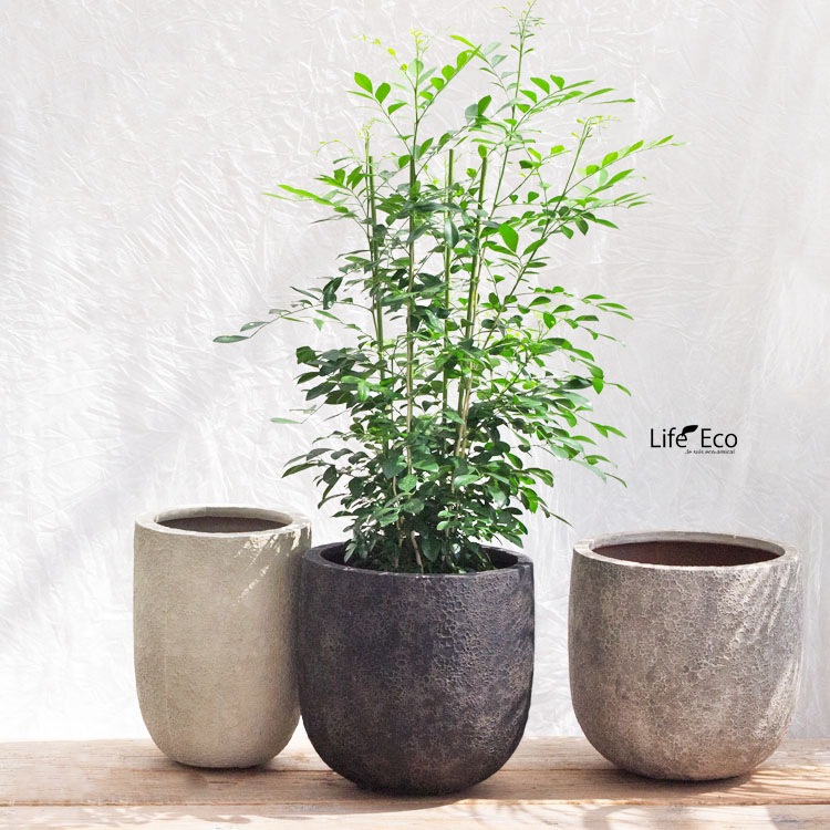 植木鉢 軽量 FRP製 ラヴァライト Uポット グレー（灰） / φ32×H32cm（11号）【送料E】