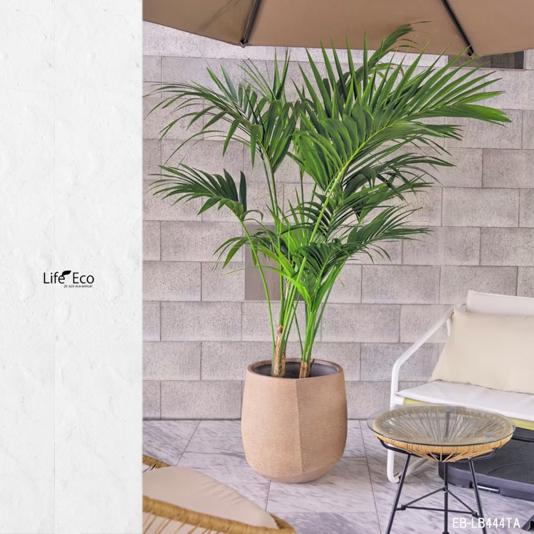 植木鉢 軽量大型 FRP製 リーヴァ バルーン テラアンティーク （ベージュ） φ44cm×H44cm（14号）【送料F】
