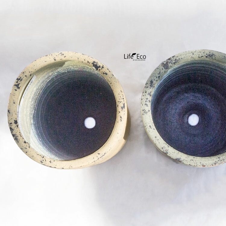 植木鉢 テラコッタ製（素焼き鉢） ビンテージ ハイシリンダー イエロー（黄）/ φ20.5cm×H35cm（7号）【送料E】