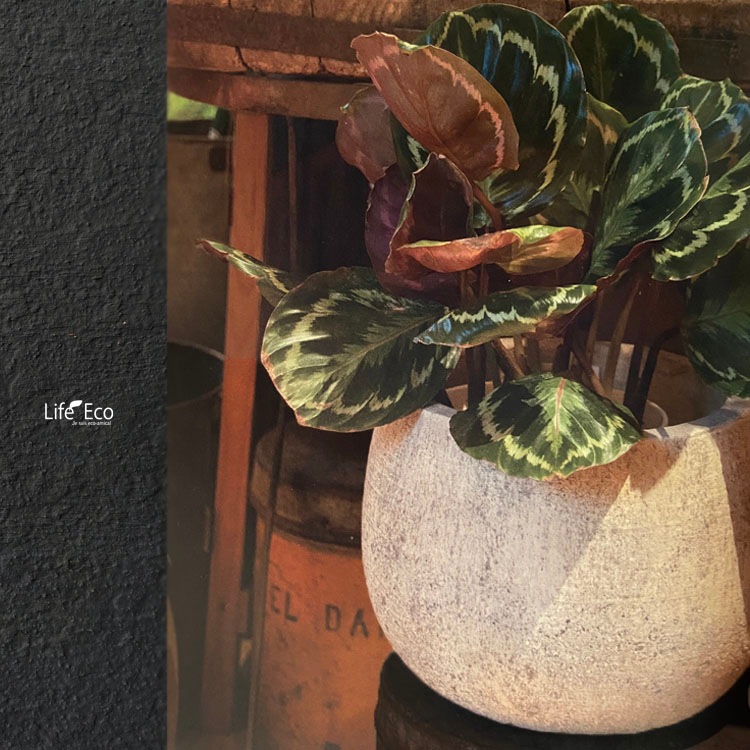 植木鉢 テラコッタ製 アンティーク調 フリット バルーン ラウンド アンティーククリーム（ベージュ） 32cm（11号）【送料E】