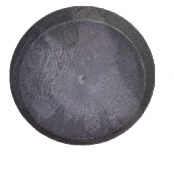専用受皿 アートストーン ソーサー ラウンド 丸 ブラック 黒 26cm【送料B】