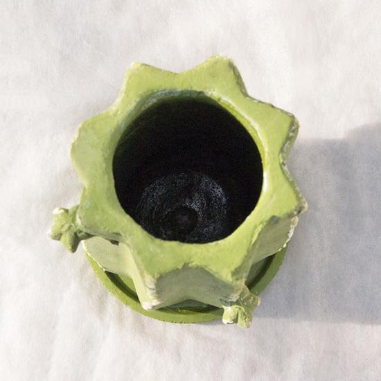 植木鉢 釉薬陶器製 インテリアポット サボテン形トール / 5号 5寸・φ14.5×H35cm【送料B】