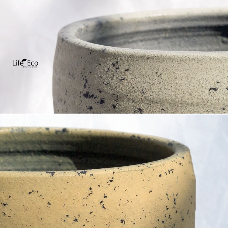 植木鉢 テラコッタ製（素焼き鉢） ビンテージ トール グレー φ27.5cm