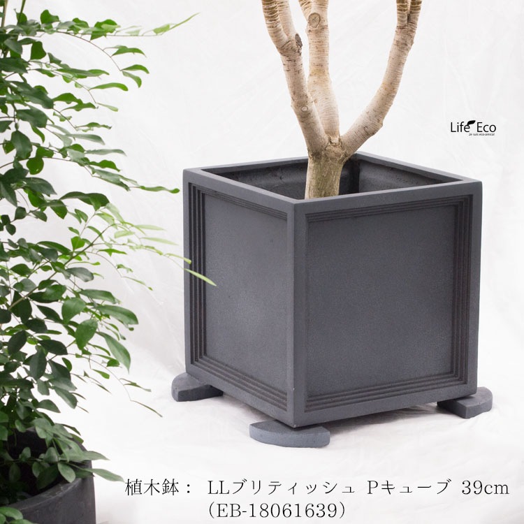 植木鉢足台 素焼き ポットフィート テラコッタ リード（グレー） L10cm×W10cm×H3cm【4個入】【送料A】