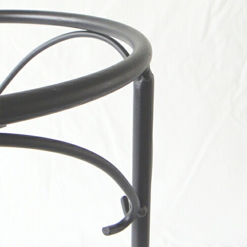 極太アイアンスタンドＡ（ポットスタンド・鉢置台）ブラック 黒 φ28cm×45cmH（10号用）/ カルチベーター【送料E】