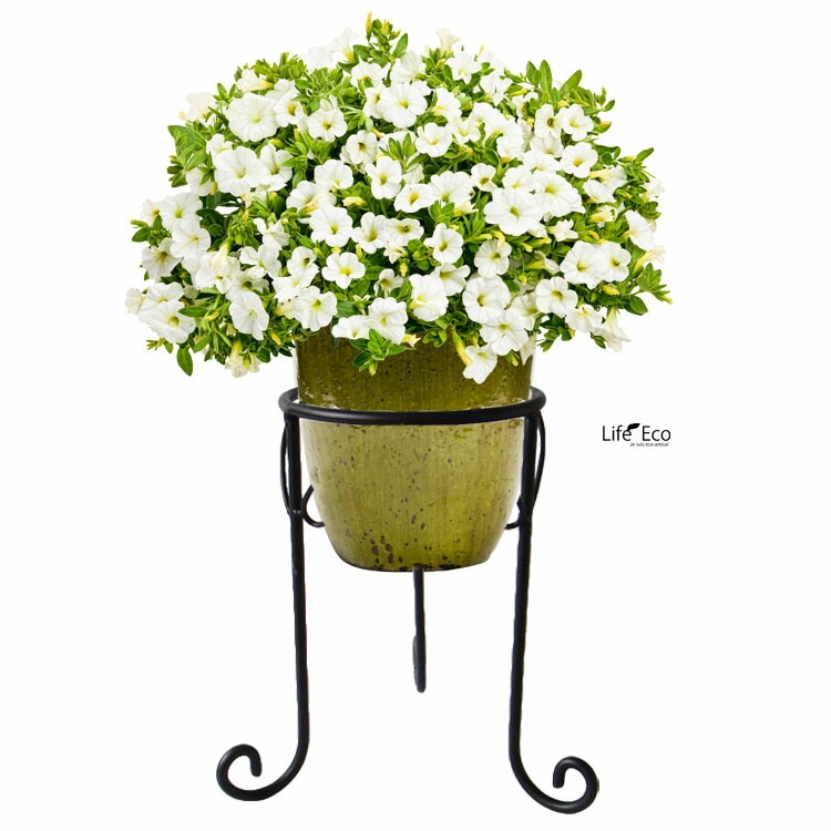 極太アイアンスタンドＡ（ポットスタンド・鉢置台）ブラック 黒 φ28cm×45cmH（10号用）/ カルチベーター【送料E】