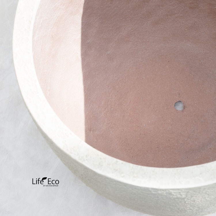 植木鉢 軽量 FRP製 ラヴァライト Uポット クリーム（ベージュ） / φ55×H55cm（18号）【送料H】