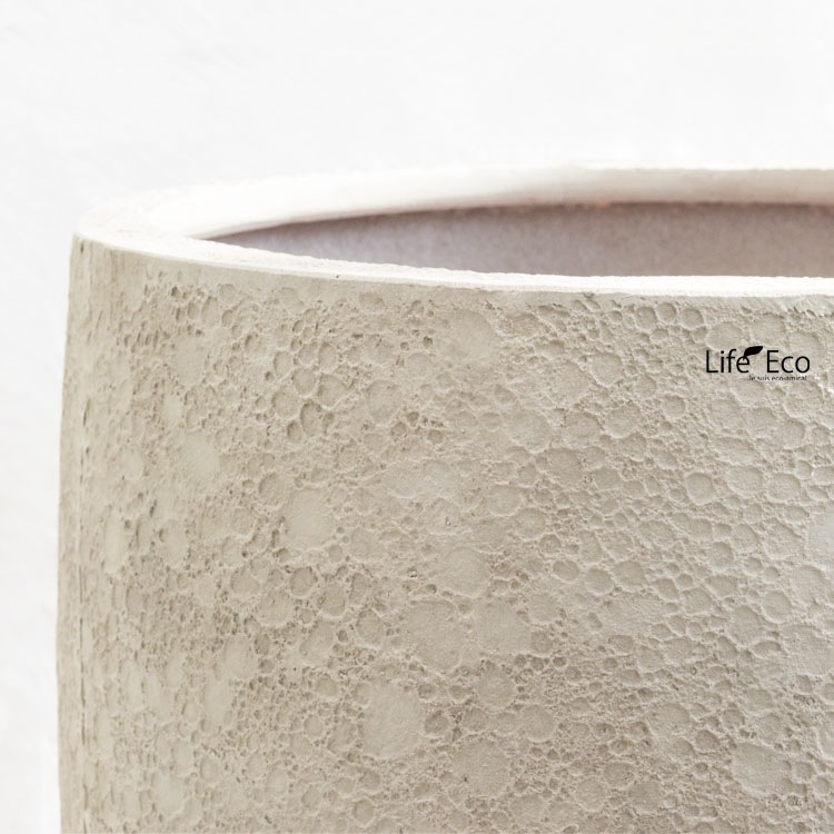 植木鉢 軽量 FRP製 ラヴァライト Uポット クリーム（ベージュ） / φ55×H55cm（18号）【送料H】