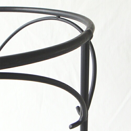 極太アイアンスタンドB（ポットスタンド・鉢置台）ブラック（黒）φ33cm