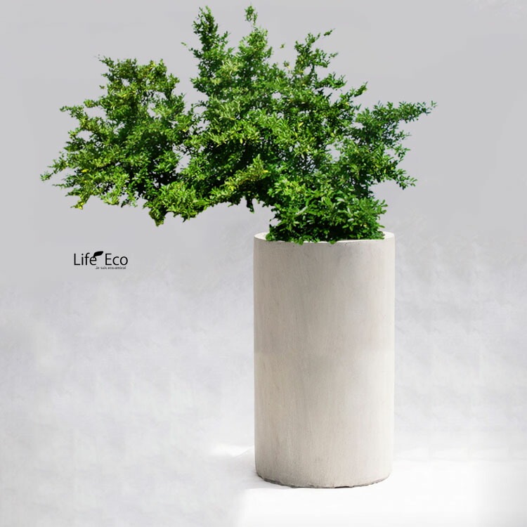 植木鉢 大型 軽量 ニュートラ トールシリンダー ホワイト（白） φ34cm×H61.5cm（11号）【送料F】