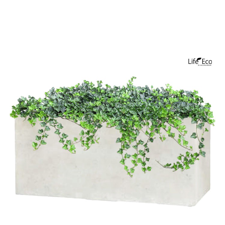 植木鉢 大型 軽量 FPR製 モードライト プランター アンティークホワイト（白） L100cm×W45cm×H45cm（33号 33寸）【送料H】