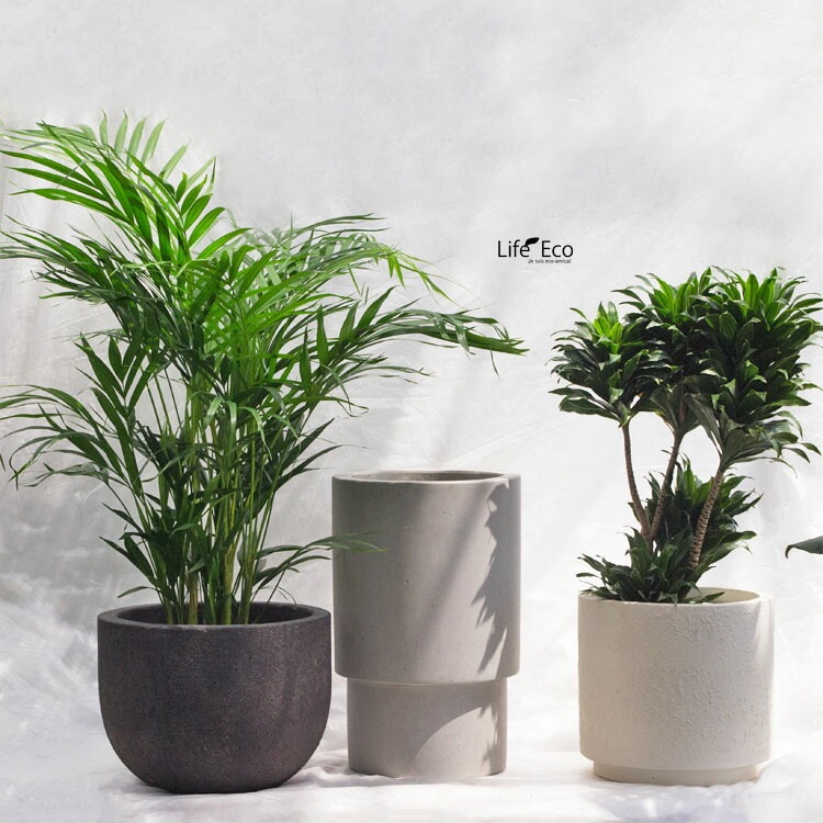 植木鉢 大型 デッカー ボウル ダークグレー（ブラック・黒）  φ38cm×H29cm（13号）【送料E】