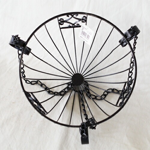 カルチベーター ワイヤーハンギングバスケット 銀黒色 L φ31cm【送料B】