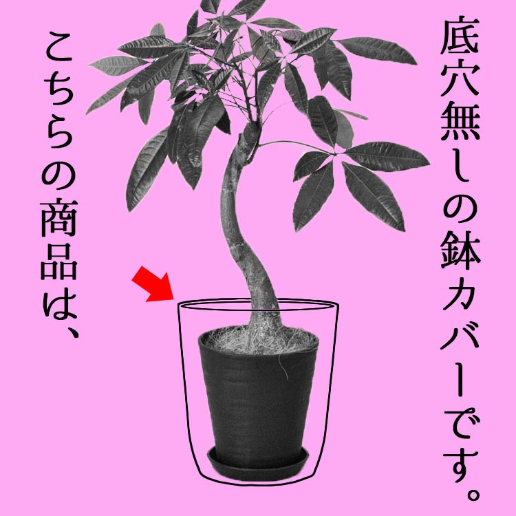 鉢カバー 樹脂製 ソウ（SAW） コニック ダークグレー（灰） φ17cm×H15cm（6号・6寸）【16個入】【送料E】