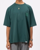 TRY COOL HEAVY WEIGHT U.O.S  5/10 RAGLAN DRY T-SHIRT　- DARK GREEN
