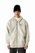 KNOCKOUT SCRIPT PREMIUM HEAVYWEIGHT ZIP HOODY - LIMESTONE 