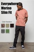 686 MENS EVERYWHERE MERINO WOOL LINED PANT - SLIM FIT - BLACK