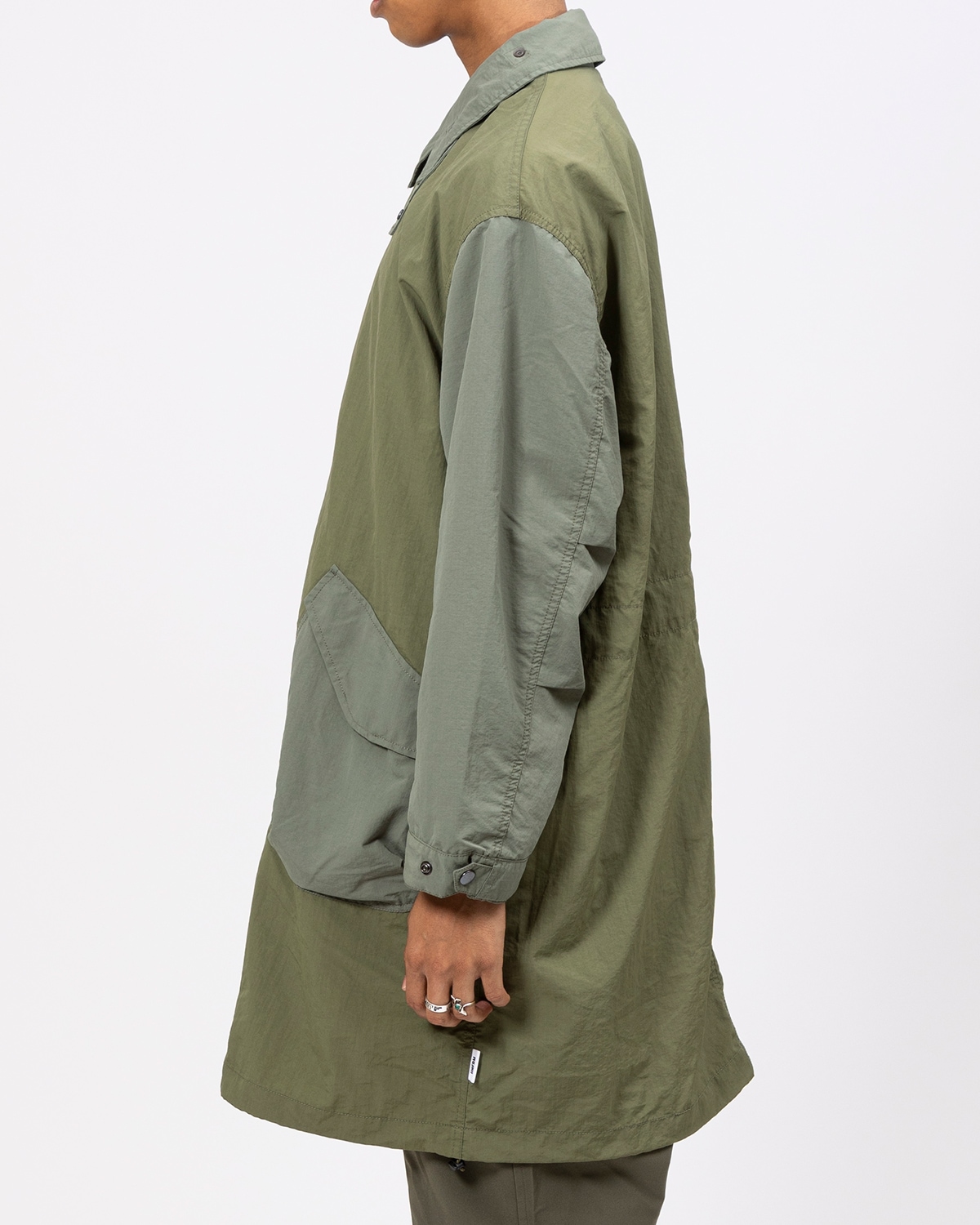 PACKABLE RIPSTOP BALCOLLAR COAT -OLIVE PACKABLE RIPSTOP BALCOLLAR COAT -OLIVE