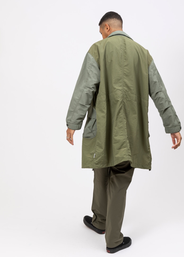 PACKABLE RIPSTOP BALCOLLAR COAT -OLIVE PACKABLE RIPSTOP BALCOLLAR COAT -OLIVE