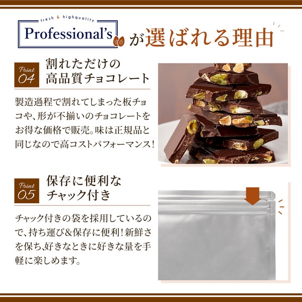 《クーベルチュール》ミルクチョコレート ピスタチオ入り 内容量 : 250g