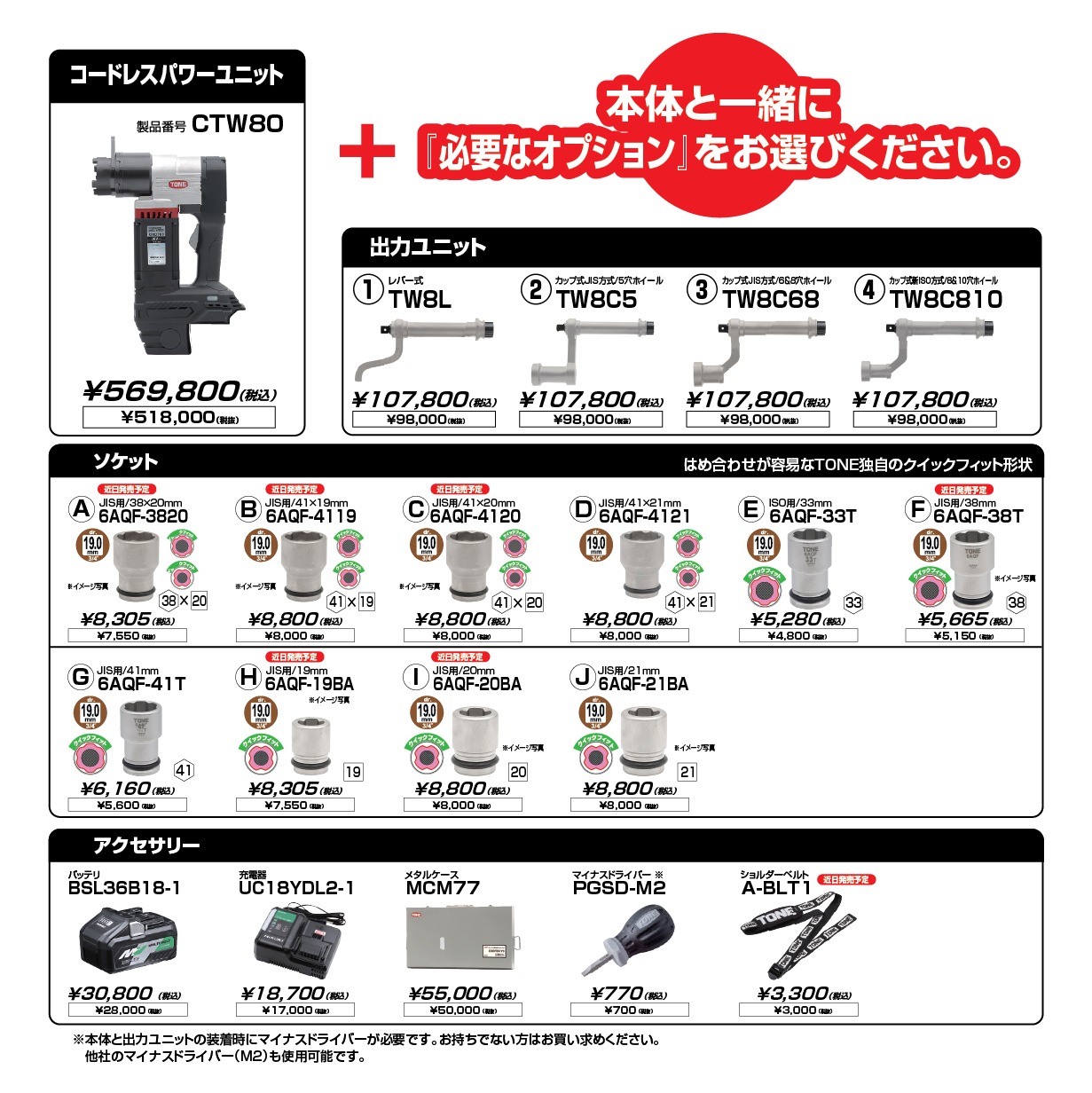 TONE ɥ쥹ưʥǥ륿סCTW80