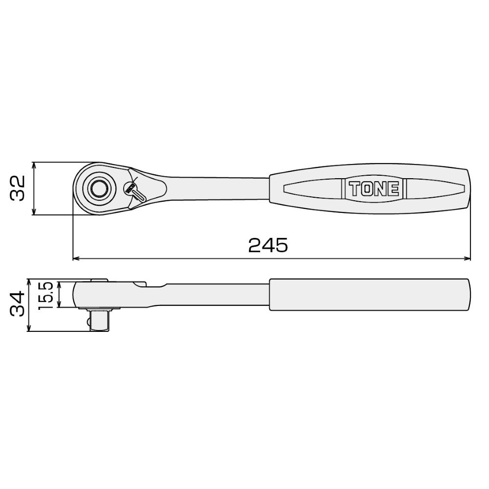 TONE スベランラチェットハンドル（ホールドタイプ） RH4HGW