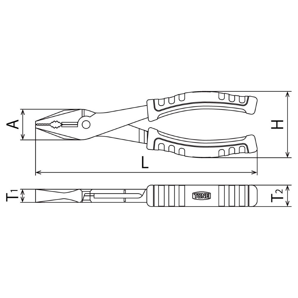 TONE スベランペンチ CT-175GW