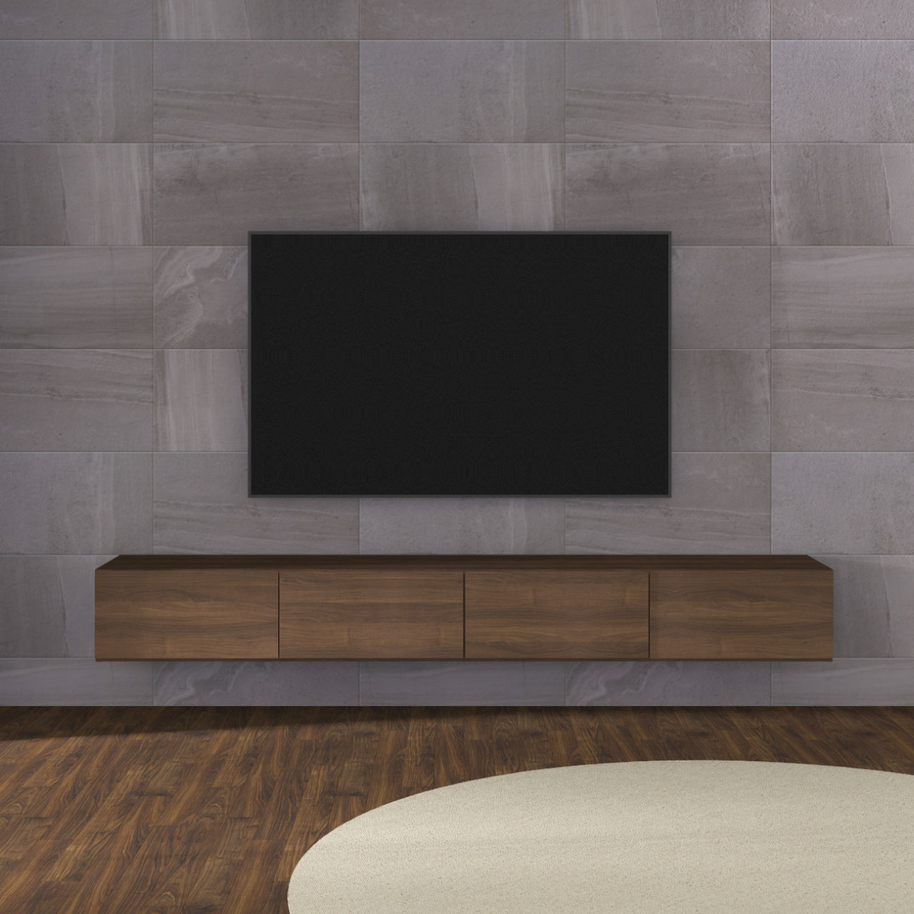 テレビ台 フロートテレビボード 幅180cm 奥行36cm リモコン操作可能 同色