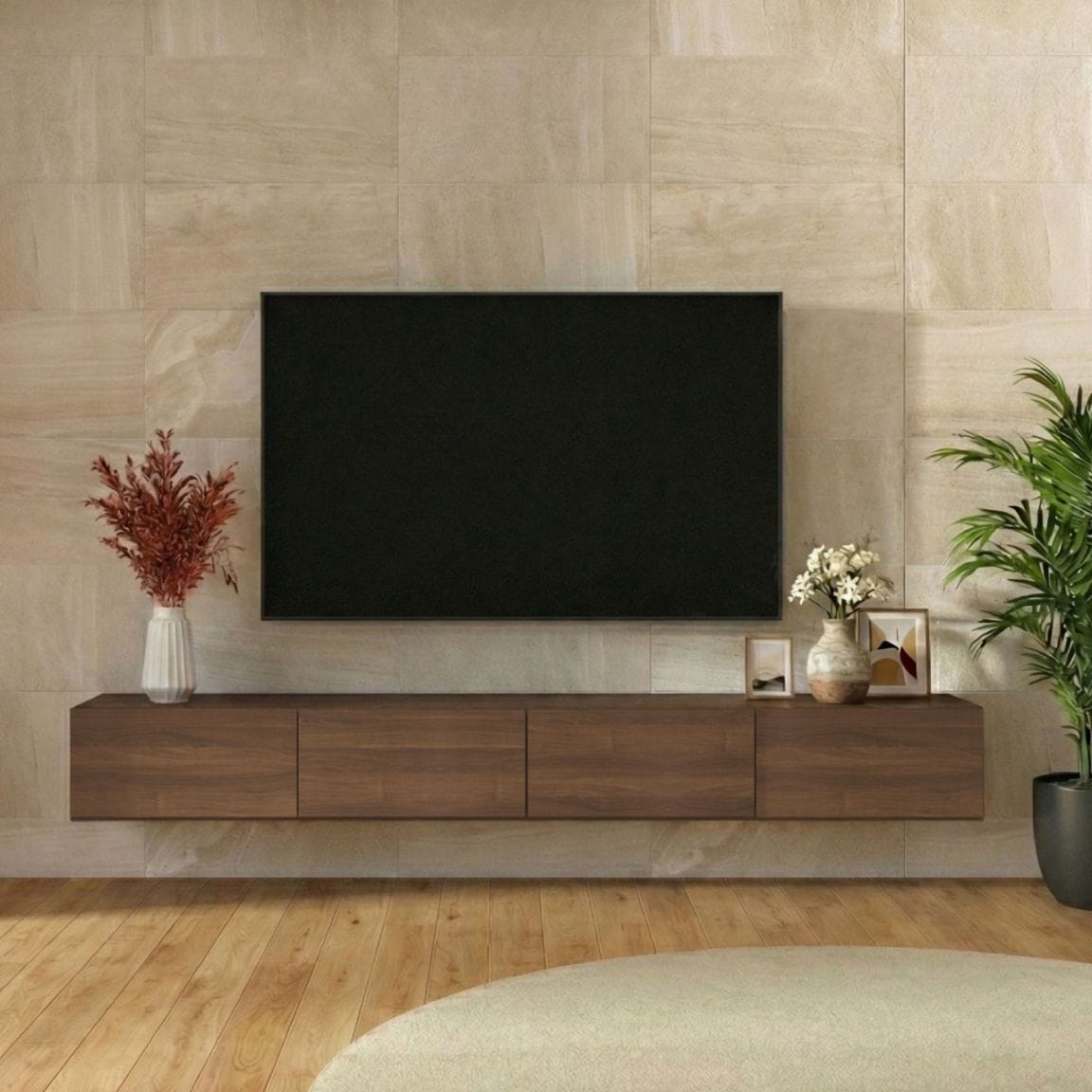 フロートテレビボード 幅150cm 奥行36cm リモコン操作可能 同色仕上げ