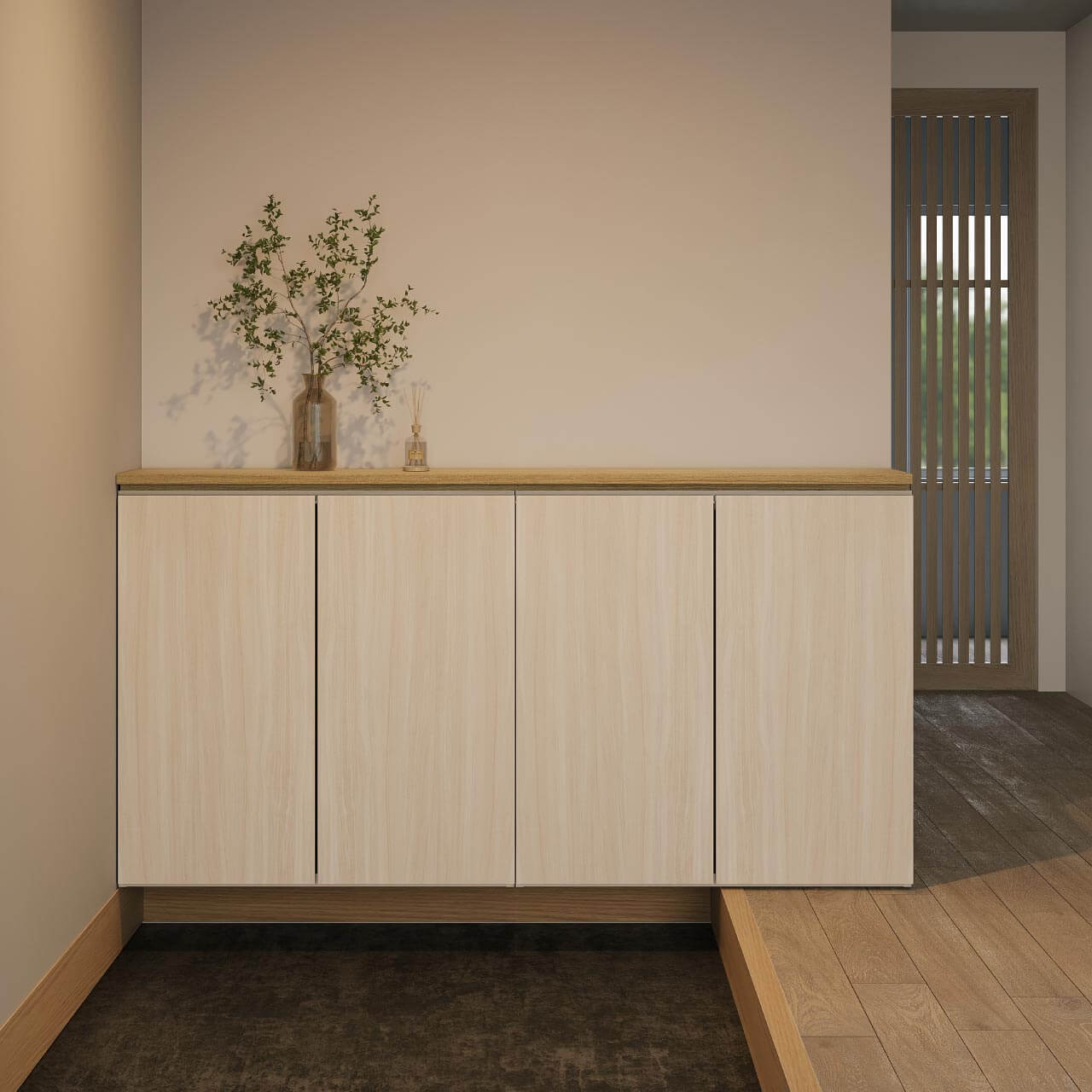 玄関収納 下駄箱 シューズボックス 靴収納 吊戸棚 MA-ENTRANCE-CASE15