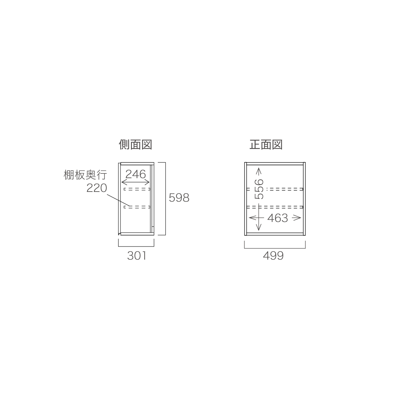 吊戸棚 幅50cm 奥行30cm 高さ60cm カップボード他各部屋共通アイテム MA-KS501EL