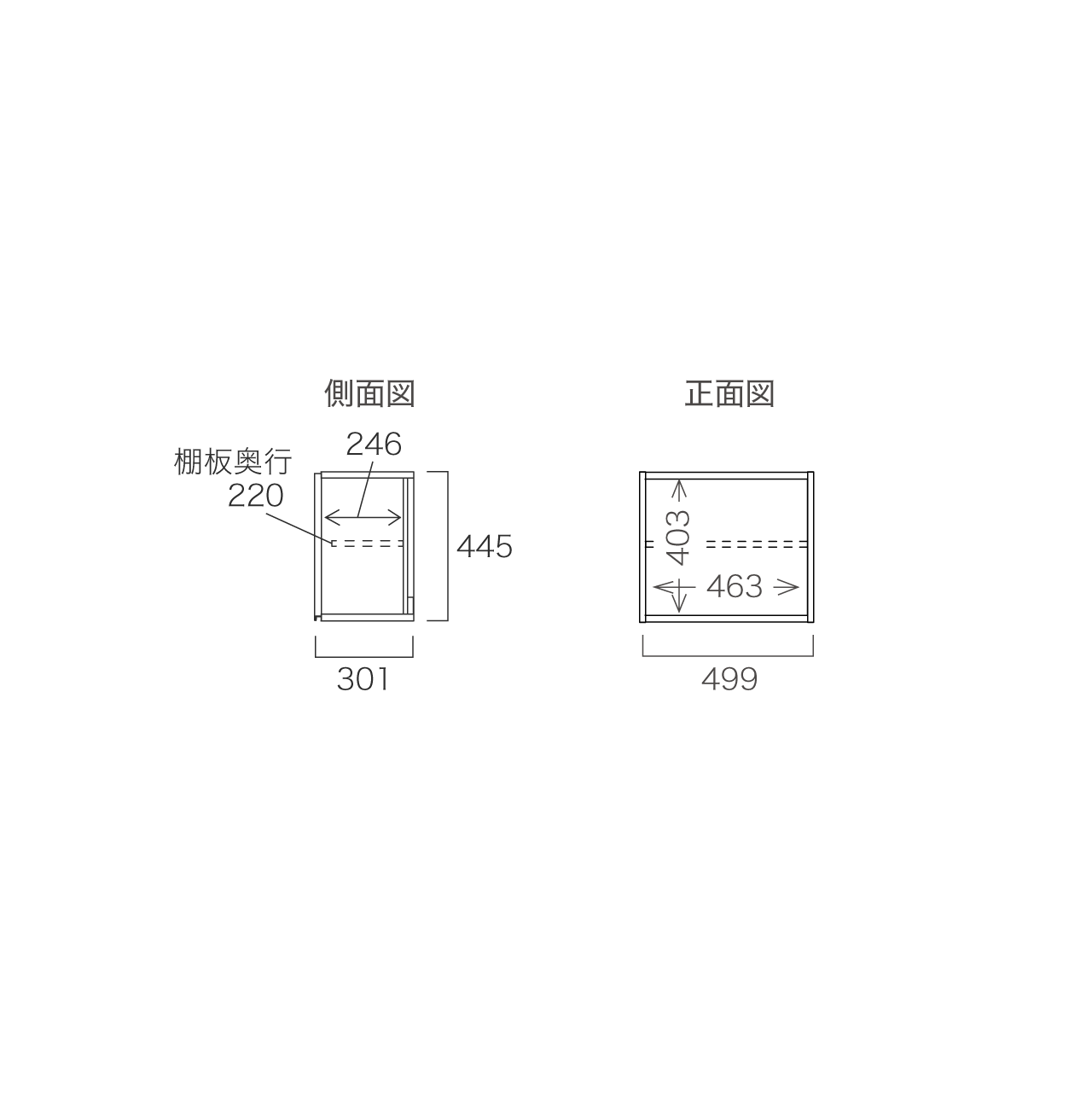 吊戸棚 幅50cm 奥行30cm 高さ45cm カップボード他各部屋共通アイテム MA-KS502EL