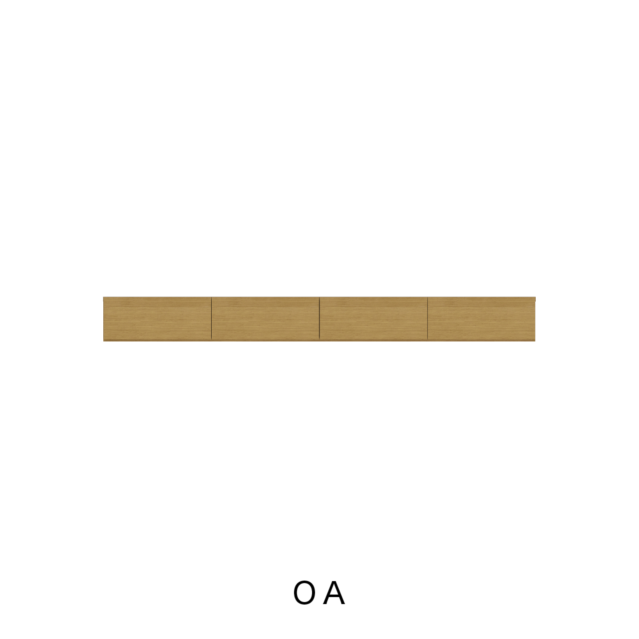 突板フロートテレビボード 板フラップ扉 壁掛け 幅240cm 奥行48cm MA-D240F-T